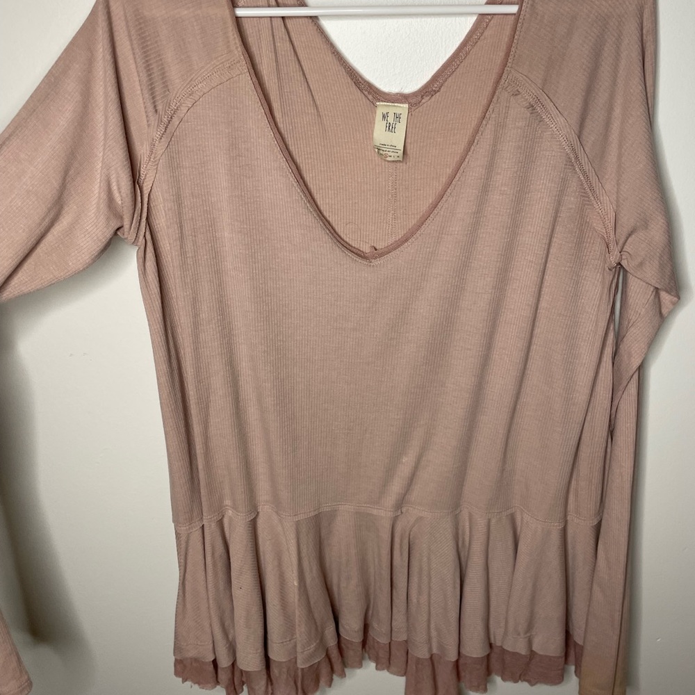 Free people peach flowy top